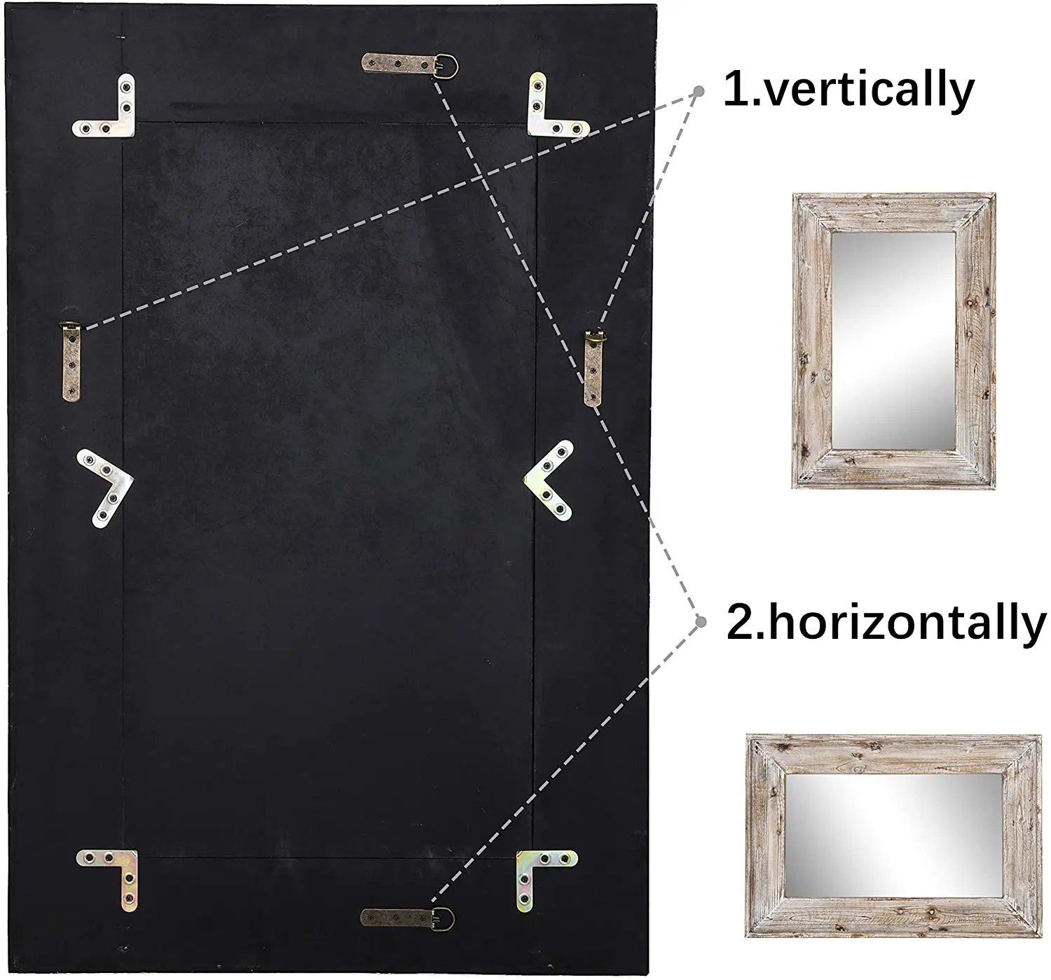 Настенное декоративное зеркало в деревенском стиле прямоугольное подвесное с деревянной рамкой для загородного дома ванной комнаты прихожей декор спальни