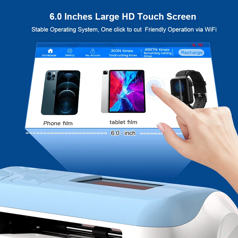 2022 Touch Portable Tpu Film Phone Screen Protector Cutting Machine For Iphone 13 12 Samsung  Huawei
