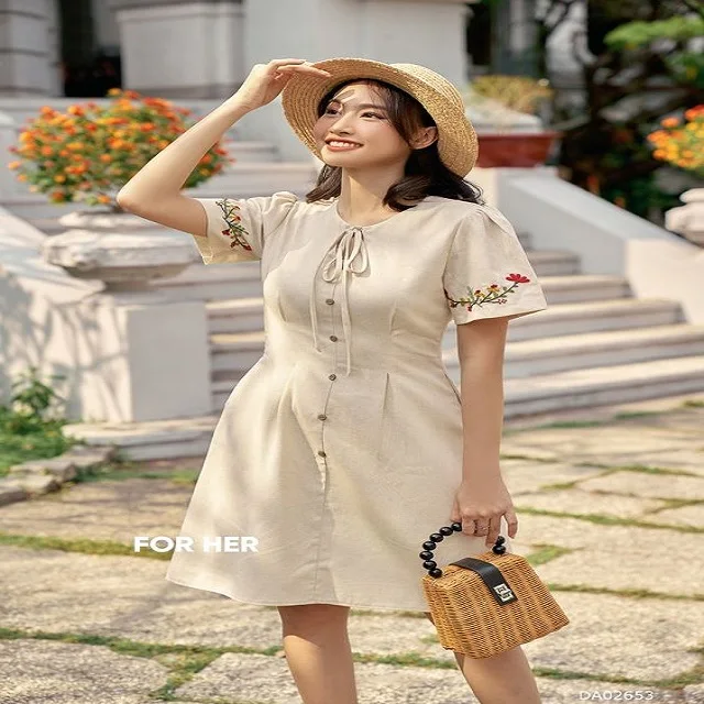 American Clothing Wholesale Vestido Women Vintage Floral Print V Neck Cut-Out Ruffle Mini Bohemian Boho Dress