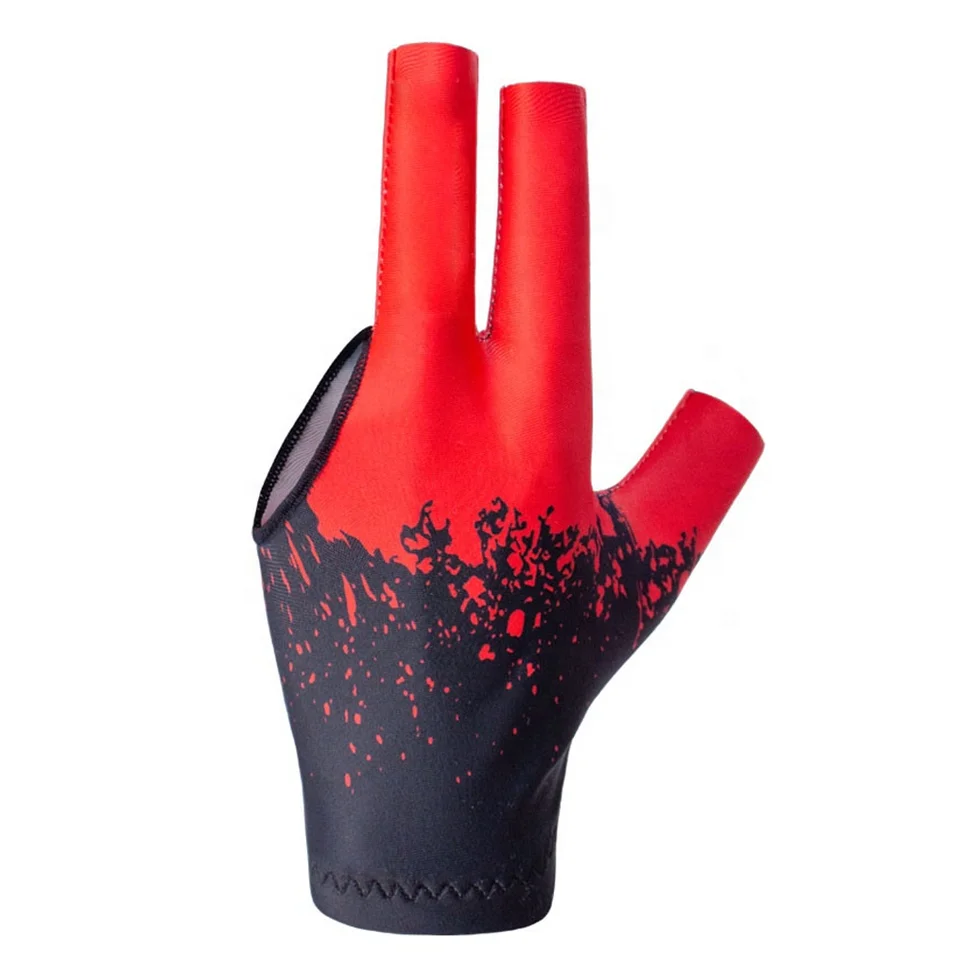 Custom billiards gloves three finger snooker cue gloves low price wholesale custom logo manufacturers