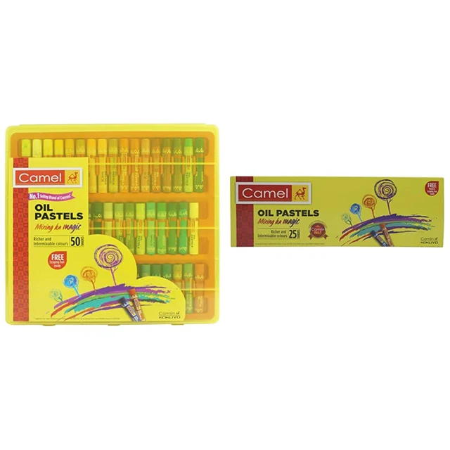 Camel Oil Pastels include 1 Drawing Pencil Free gift (50 Shades)