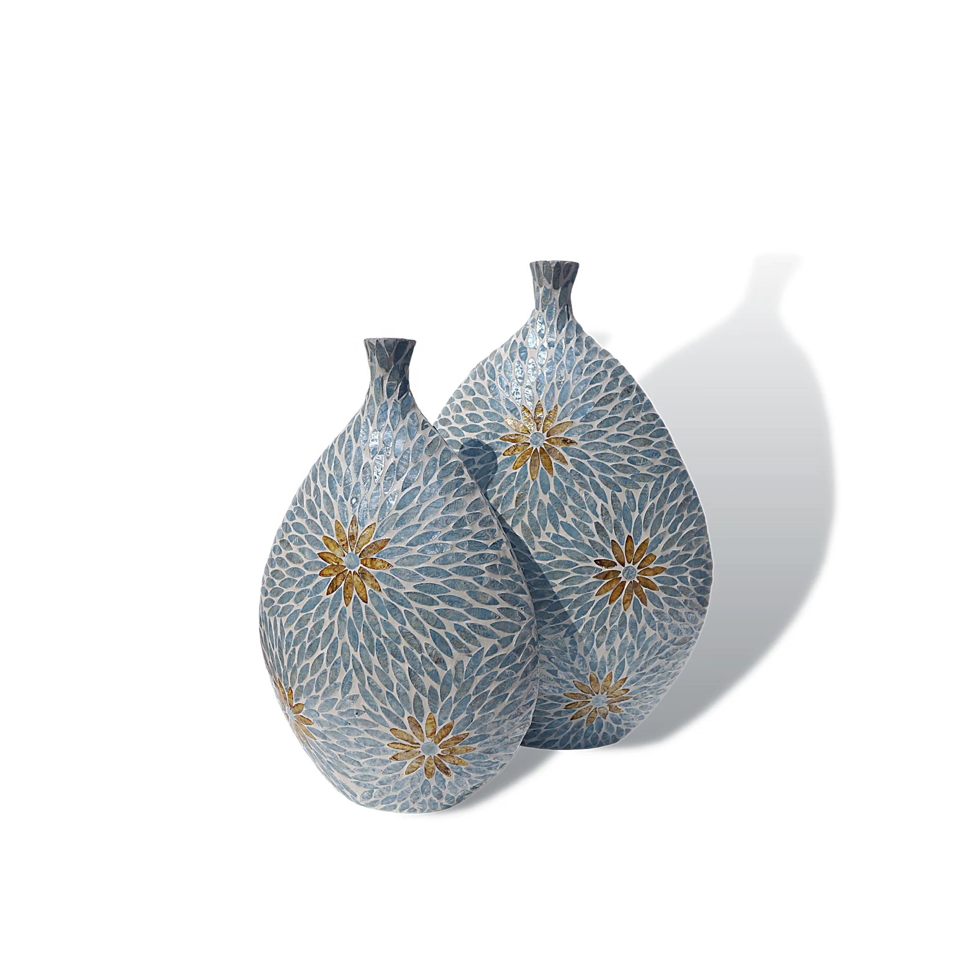 Nacre sunflower vases handmade Tall Woven Floor Vase modern design home decor flower vases for wholesale