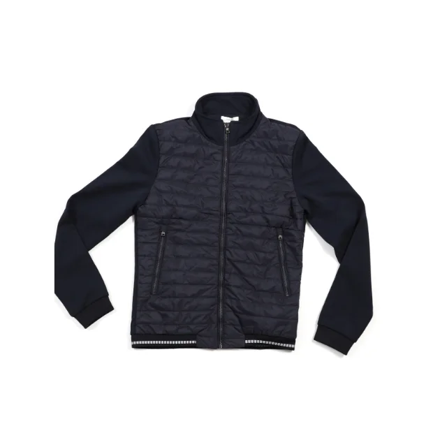 Customizable Man Jacket Blue Color For Everyday Usage Made In Italy Clothing With Nylon And Cotton