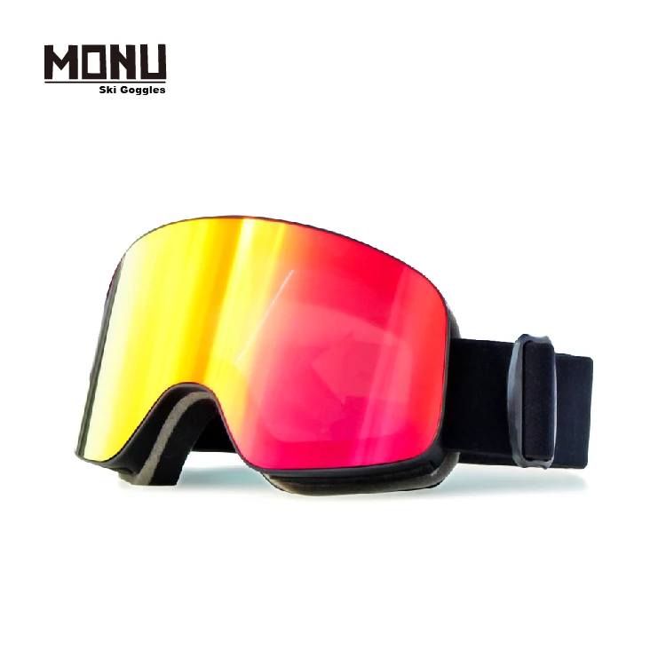 MONU Factory Custom Anti-fog and Anti-reflection Ski Glasses for Adult