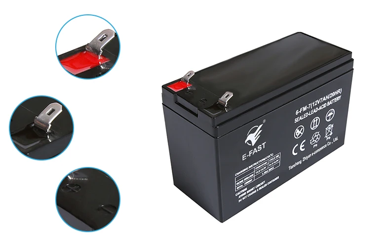 TOP SALE E-Fast Battery Deep Cycle Lead Acid Battery 12V 6Ah 7Ah 9Ah 12Ah GEL AGM Battery with best price