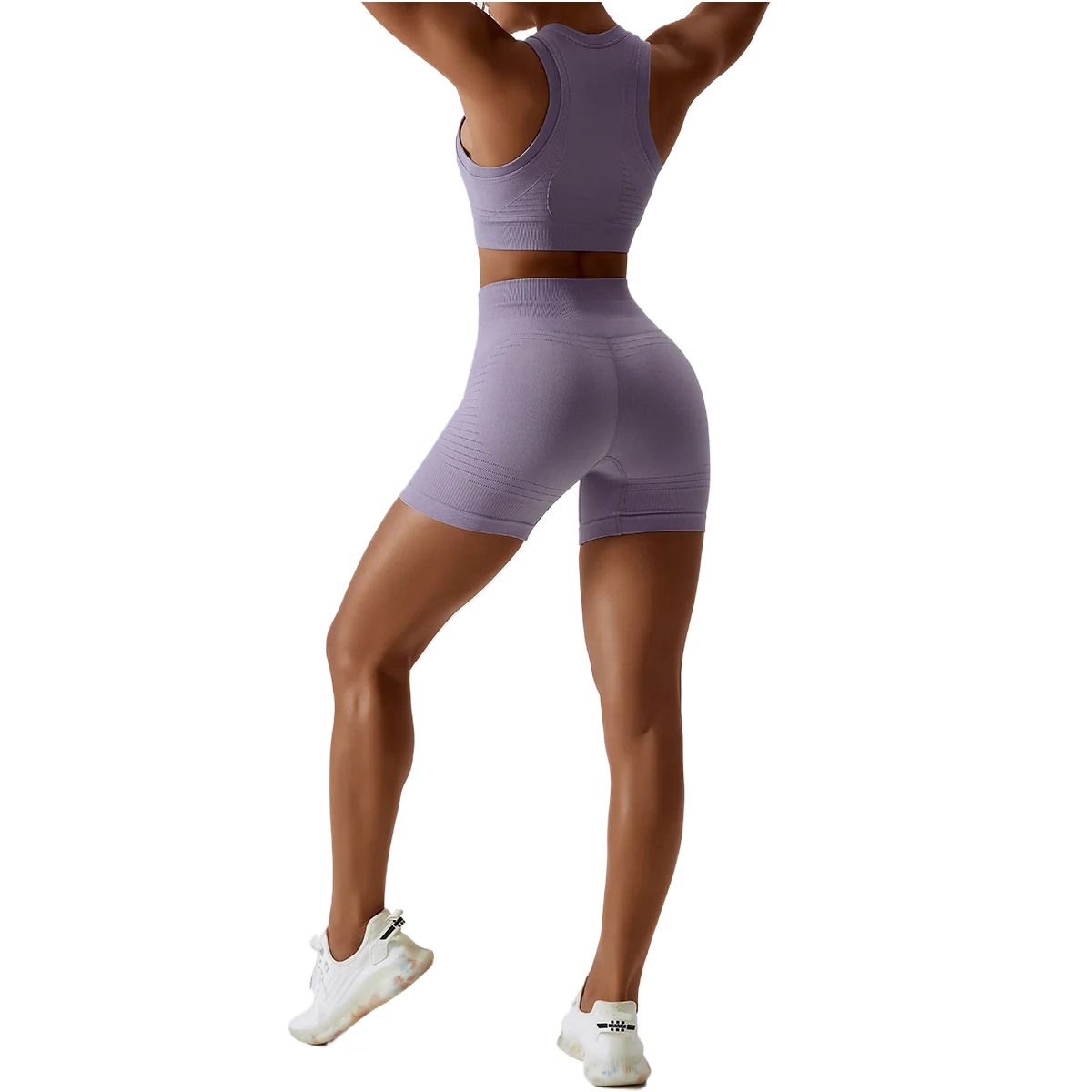 Modern Gym sets for women 2024 sports bra or shorts stripped crop solid colour workout crop top leggings wholesale