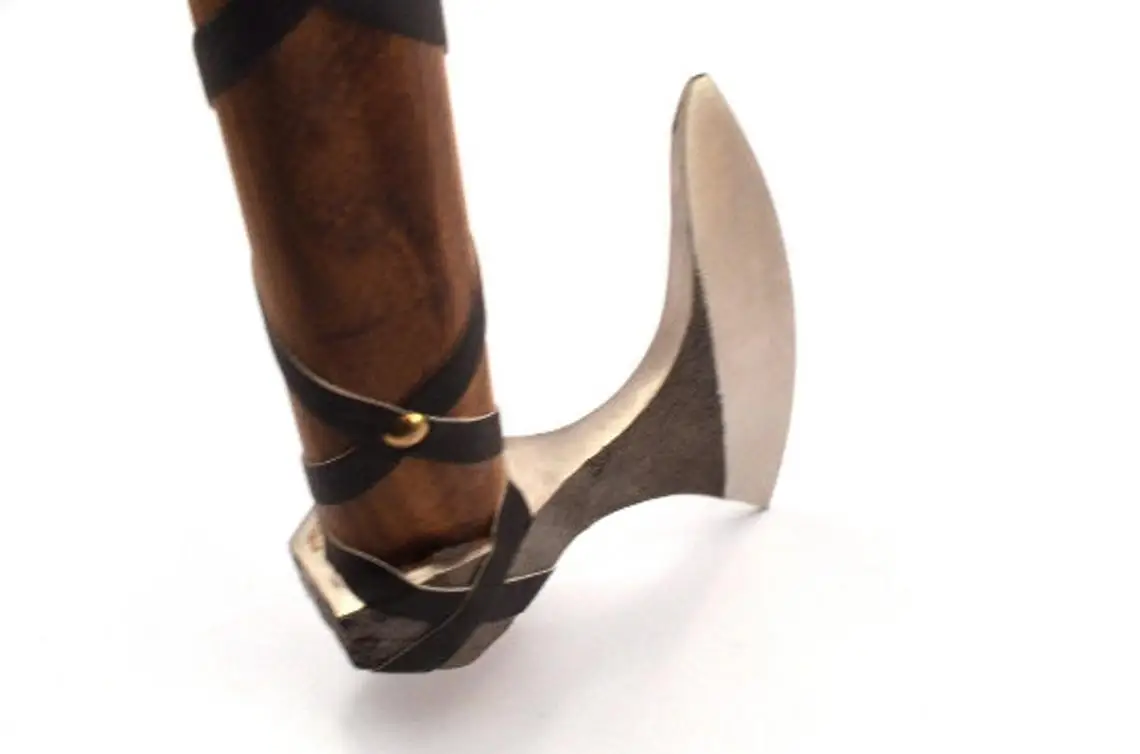 Custom Handmade Corban Steel Viking Camping Tamahawk Hatchet Axe With Wood Handle +Leather Sheath Christmas day Gift