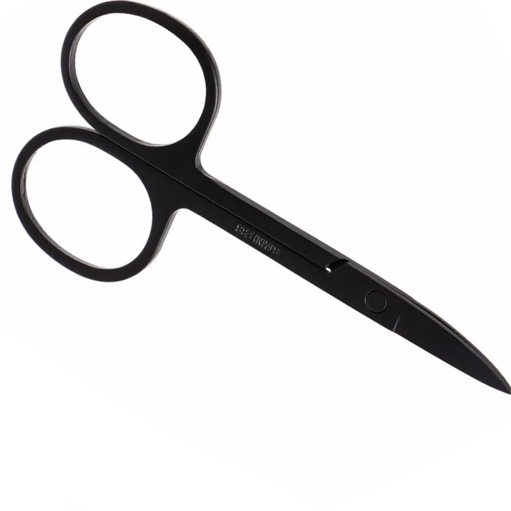 Wholesale Custom Logo Mini Black Stainless Steel Eyelash Beauty Scissors Multifunctional Eyebrow Scissors Set Manicure Pedicure