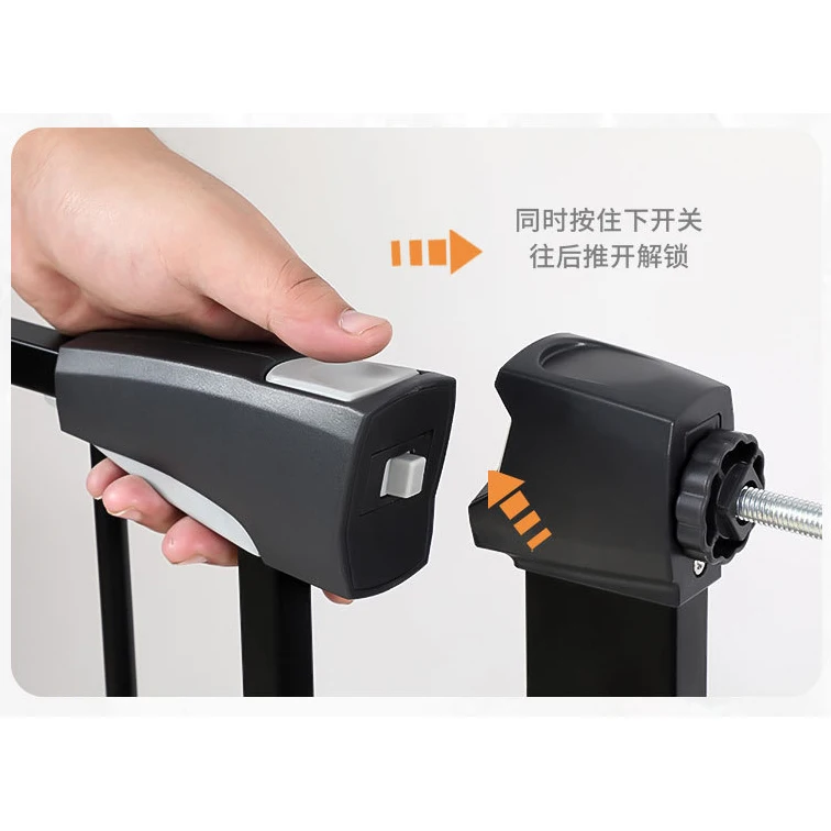 EN 71 certificated factory direct cheap byt strong easy setup fancy stable gate guard with width extent auto lock baby door gate