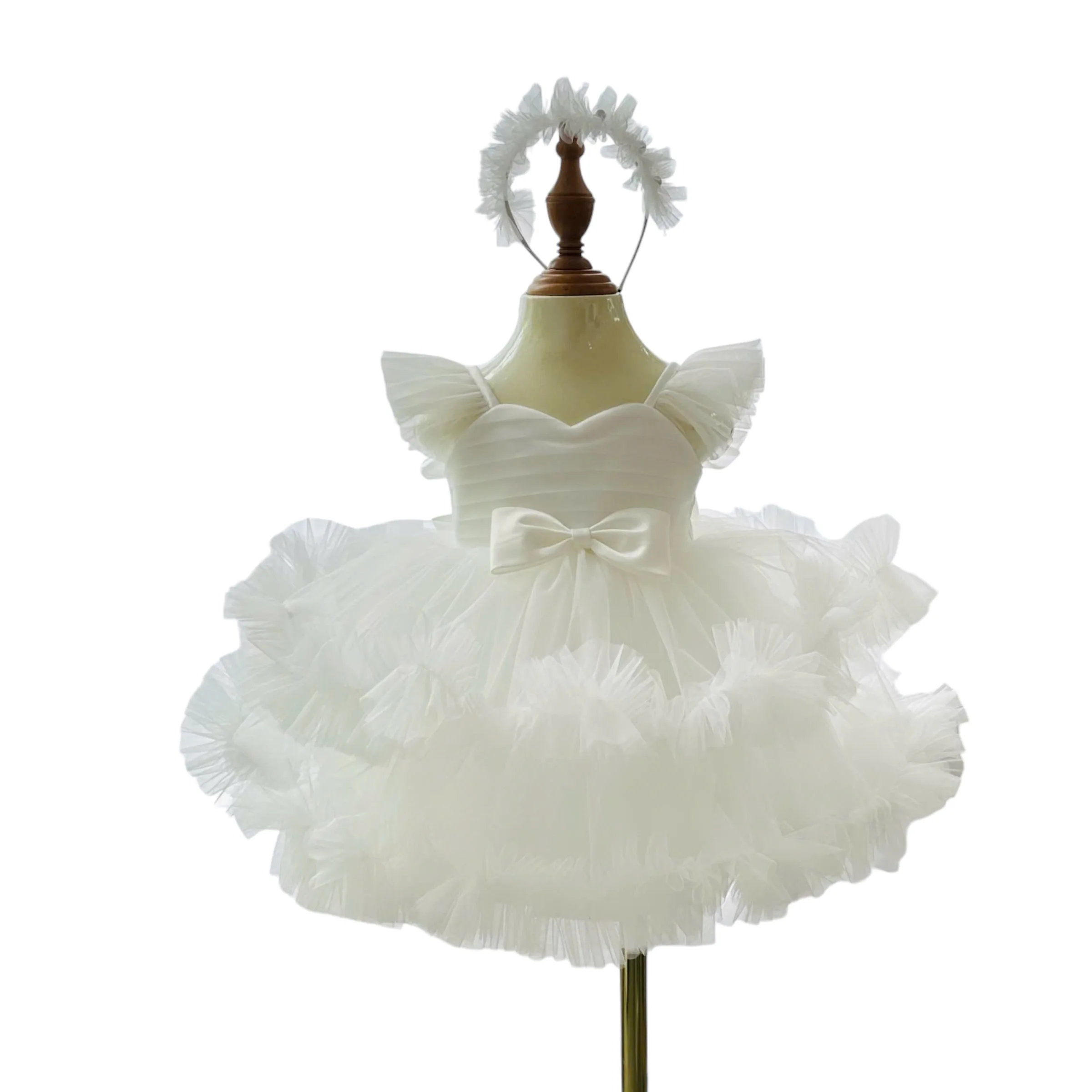 2 Big Size Tier fairy dress Princess Dress by Nhung Nguyen Gown with Detachable Train ODMOEM Baby Girl Party Dress MadeinVietnam