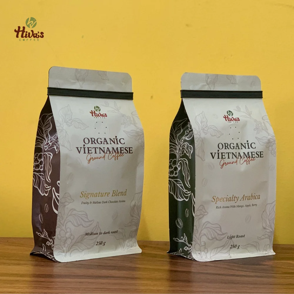Оптовая цена молотый кофе Вьетнамский 100% Премиум робуста 0 25 кг принимает OEM крепкий полный корпус готов к экспорту