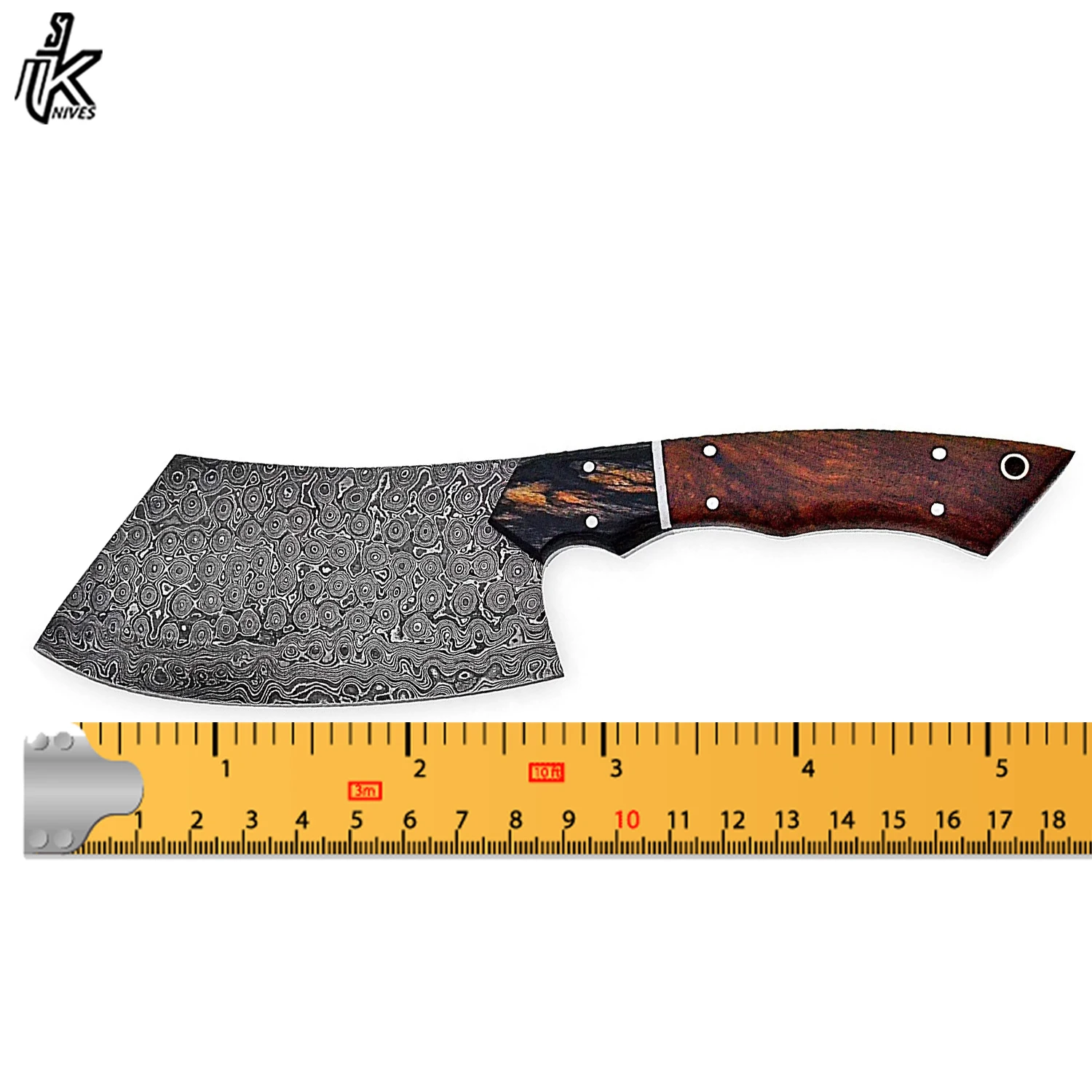 Нож шеф-повара из дамасской стали 12 дюймов с кожаным чехлом