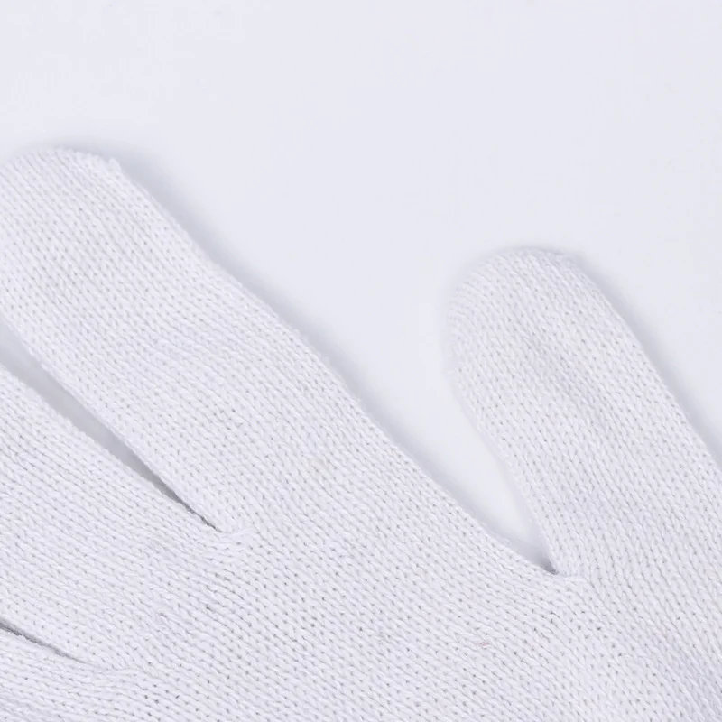 Hot Selling Breathable Customized Logo 100% White Organic Safety Hand Cotton Drill  Gloves Skin Care Making Machine