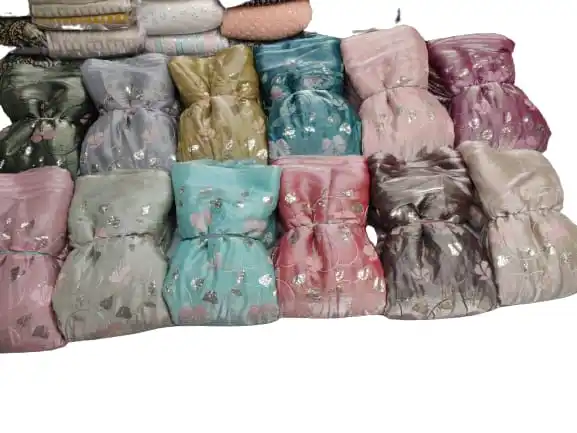 Indian Export Quality Embroidery Pattern Fabrics Tulle Lace Fabric for Wedding and Party Dresses Available at Wholesale Price