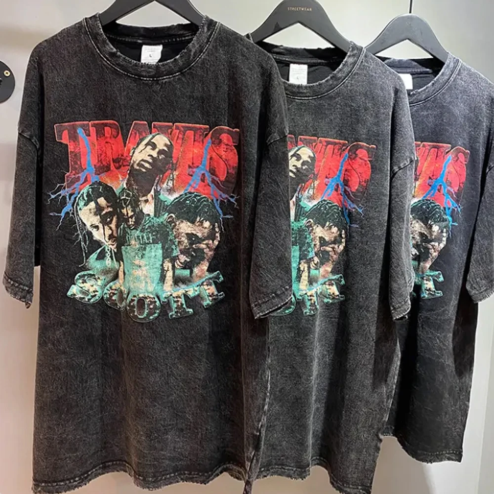 Buy Wholesale Acid Wash T Shirt Wholesale t shirt acid wash for Sale Man T Shirt Men Summer Oversized Anime Acid Washed Tshirt