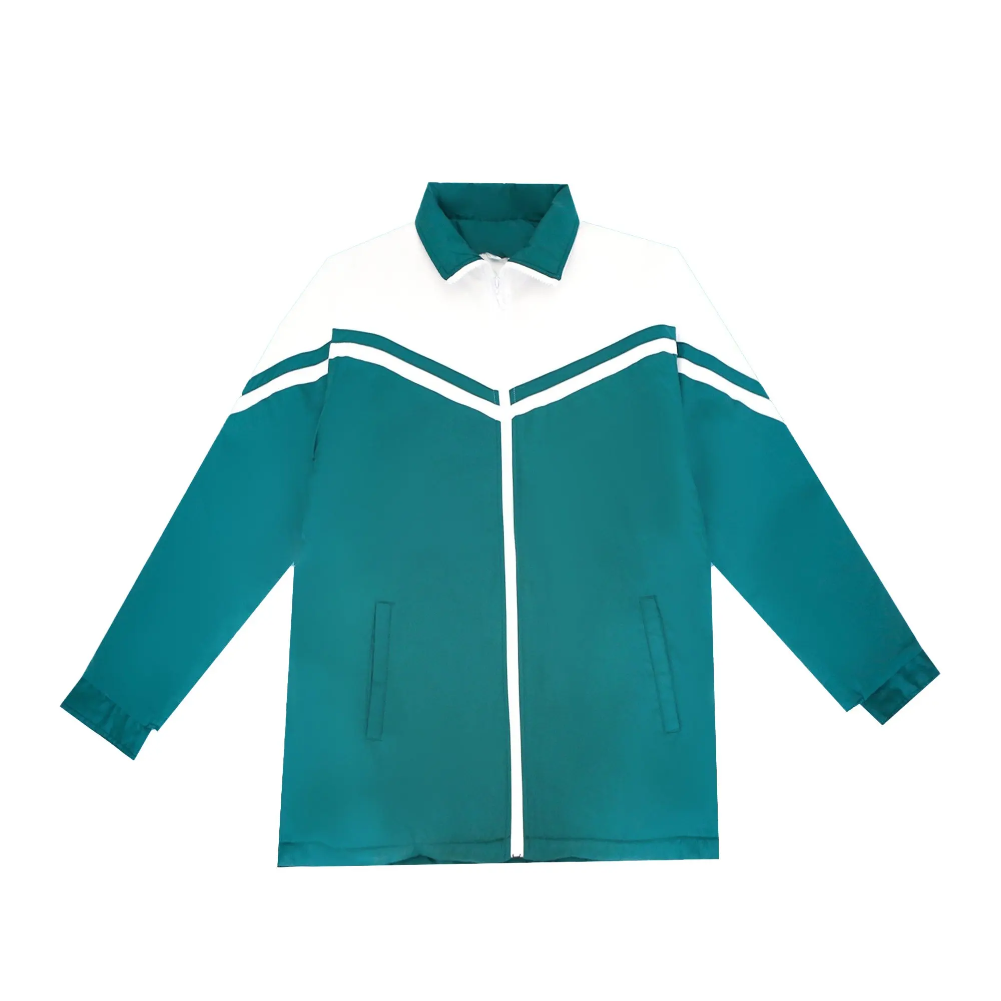 Long Sleeve School Uniform Jacket Warm Comfortable For Winter and Classroom or Casual Wear Horizontal Stripe Pattern