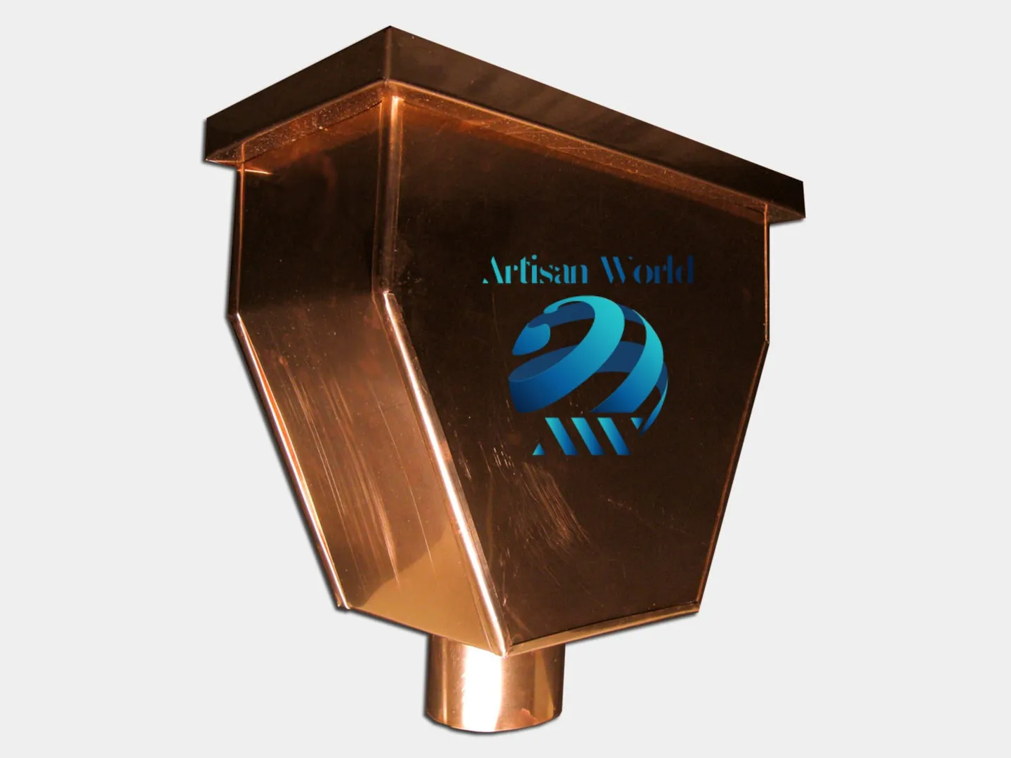 Commercial Conductor Copper Leader Head That Helps To Direct Rooftop Water Towards The Outlet Both Square And Round Downspouts