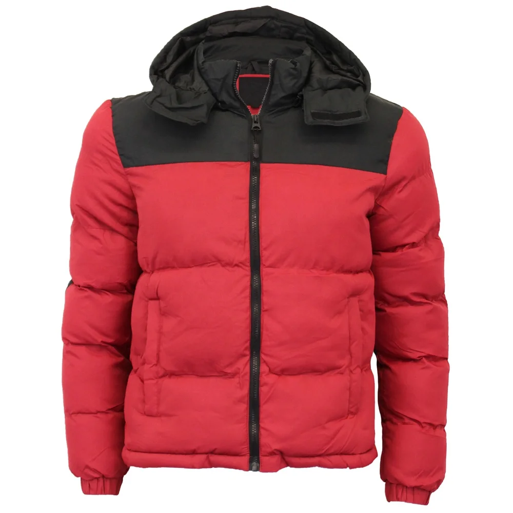 Mens Bubble Jacket Coat Hoodie Quilted Padded Winter Fashion New Men Puffer Shiny Jacket Warm Padding Wholesale Bubble Bomber