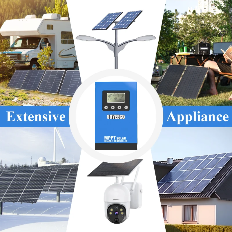 SUYEEGO Mppt 30A Solar Charger Controller 12v/24v/36v/48v Auto PV Charge Regulator for 150v Home Solar Panels System