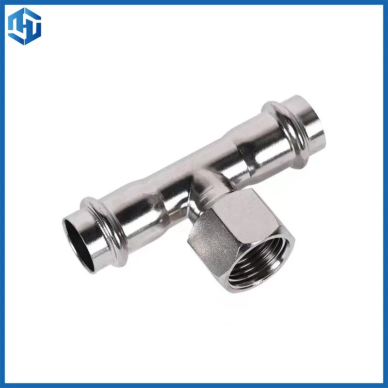 YHX Quality Low Pressure Stainless Steel Internal Thread Pipe Fittings Tee Joints