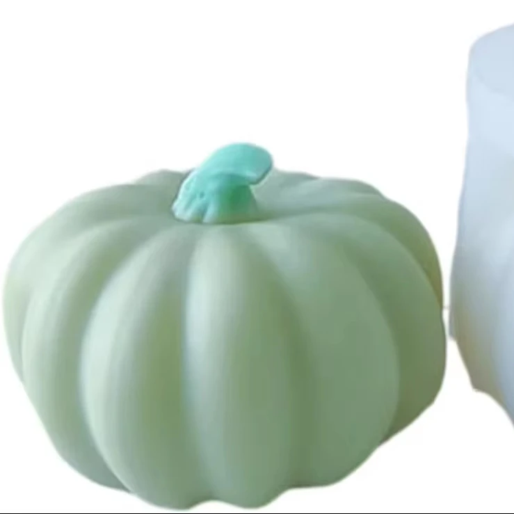 Pumpkin Shaped Wax Mould 3D Silicone Mold Cake/Soap Casting Molds Candle Molds Ornament Gifts for Jewelry Making