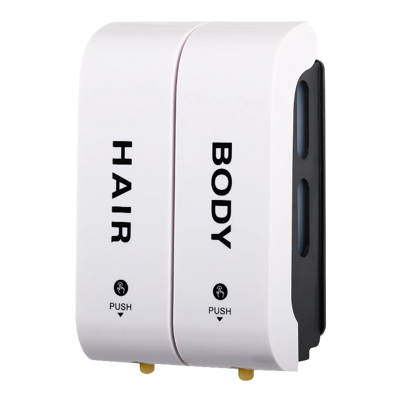 ABS plastic white black silver 300mL hotel manual soap dispenser single double wall-mounted