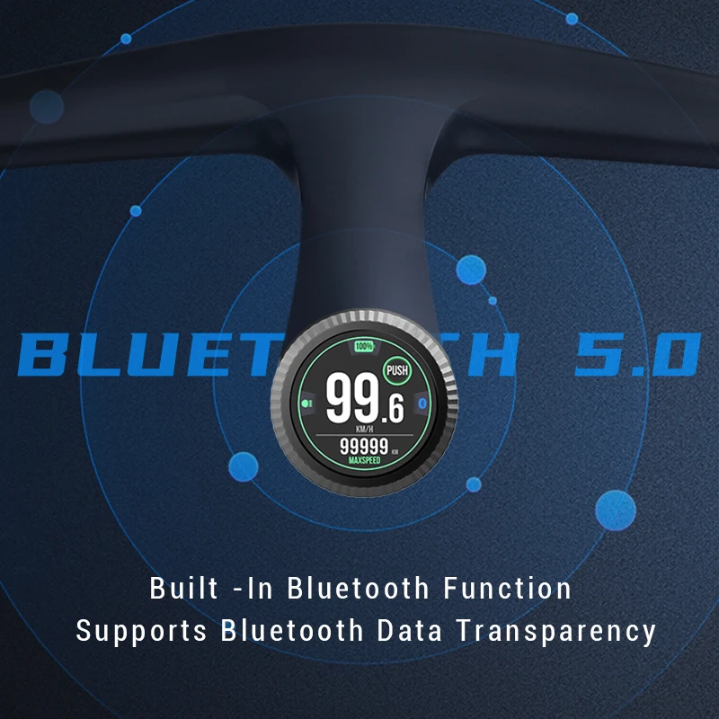 Multi-Functions Bicycle Speed Meter and Odometer TFT Display Cycle Meter IP67 Waterproof Embedded E-bike Computer with Handle