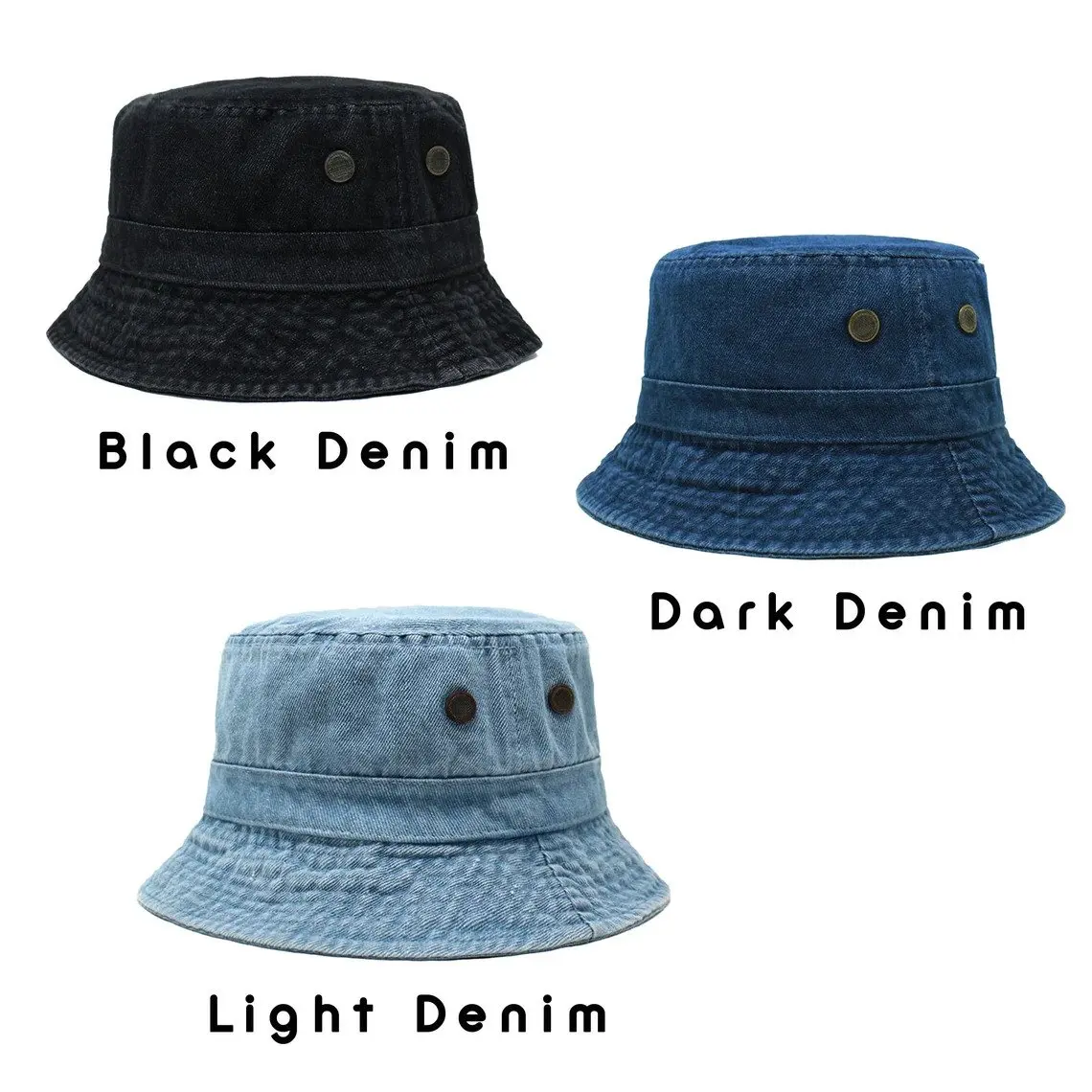 Everyday Cotton Style Bucket Hats Unisex Trendy Lightweight Outdoor Hot Fun Summer Beach Vacation Getaway Headwear