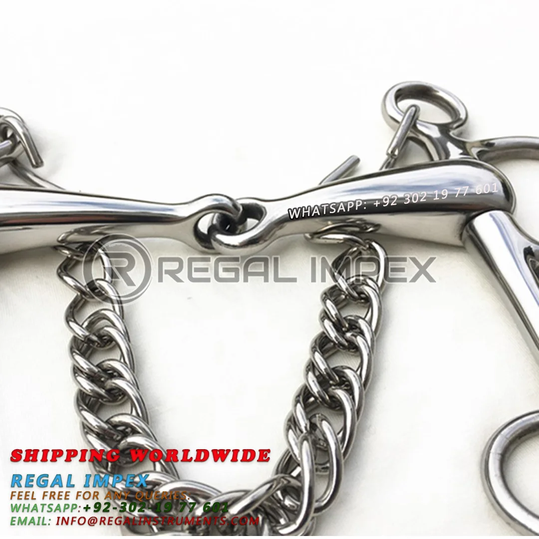 Лошадиное долото из нержавеющей стали Pelham сверло с откидной горловиной крючками и цепью панцирного типа оптовая продажа от поставщика конного оборудования