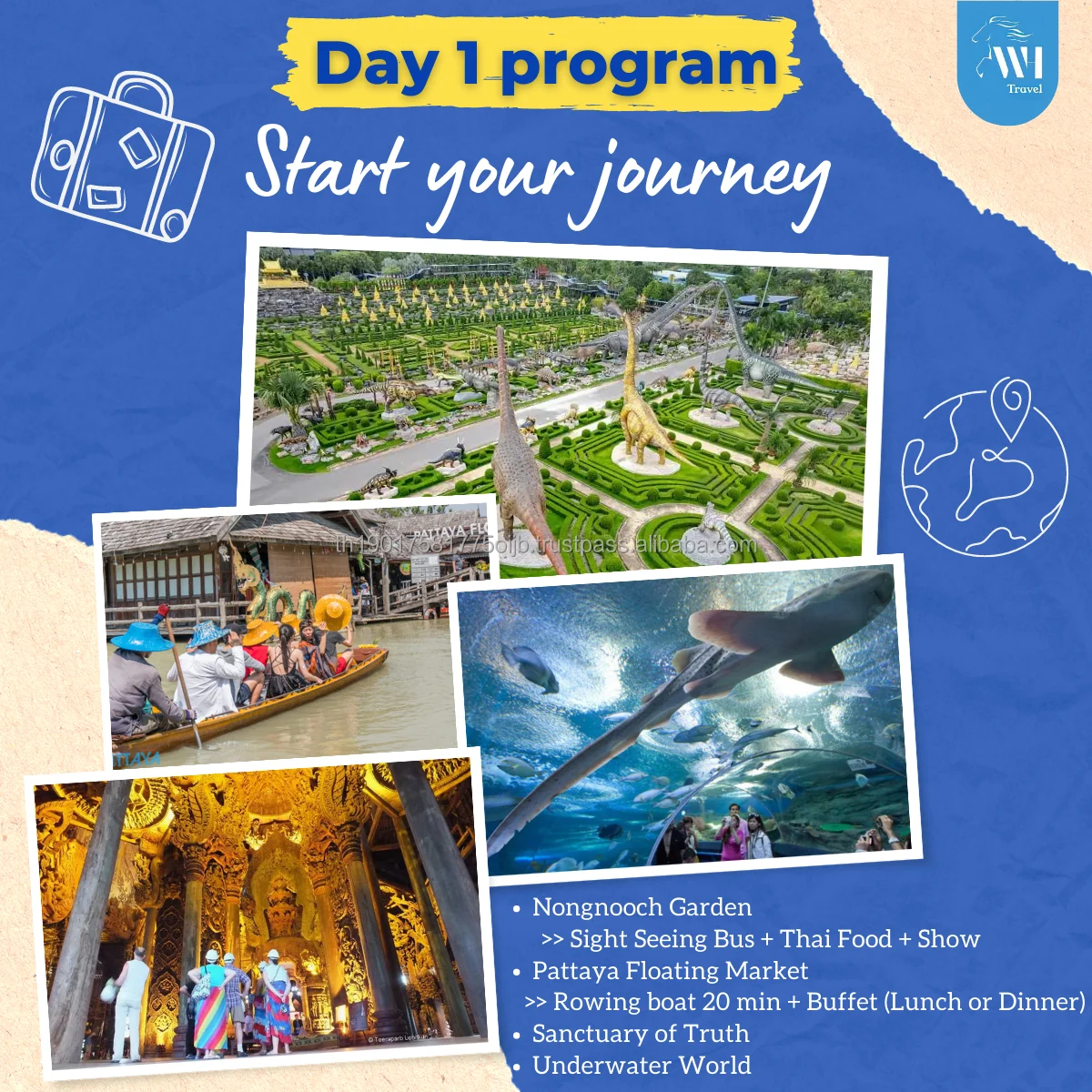 Package Tour 3 Days 2 Nights 6 Attraction In Pattaya Travel Packages Pattaya Travel Adventure