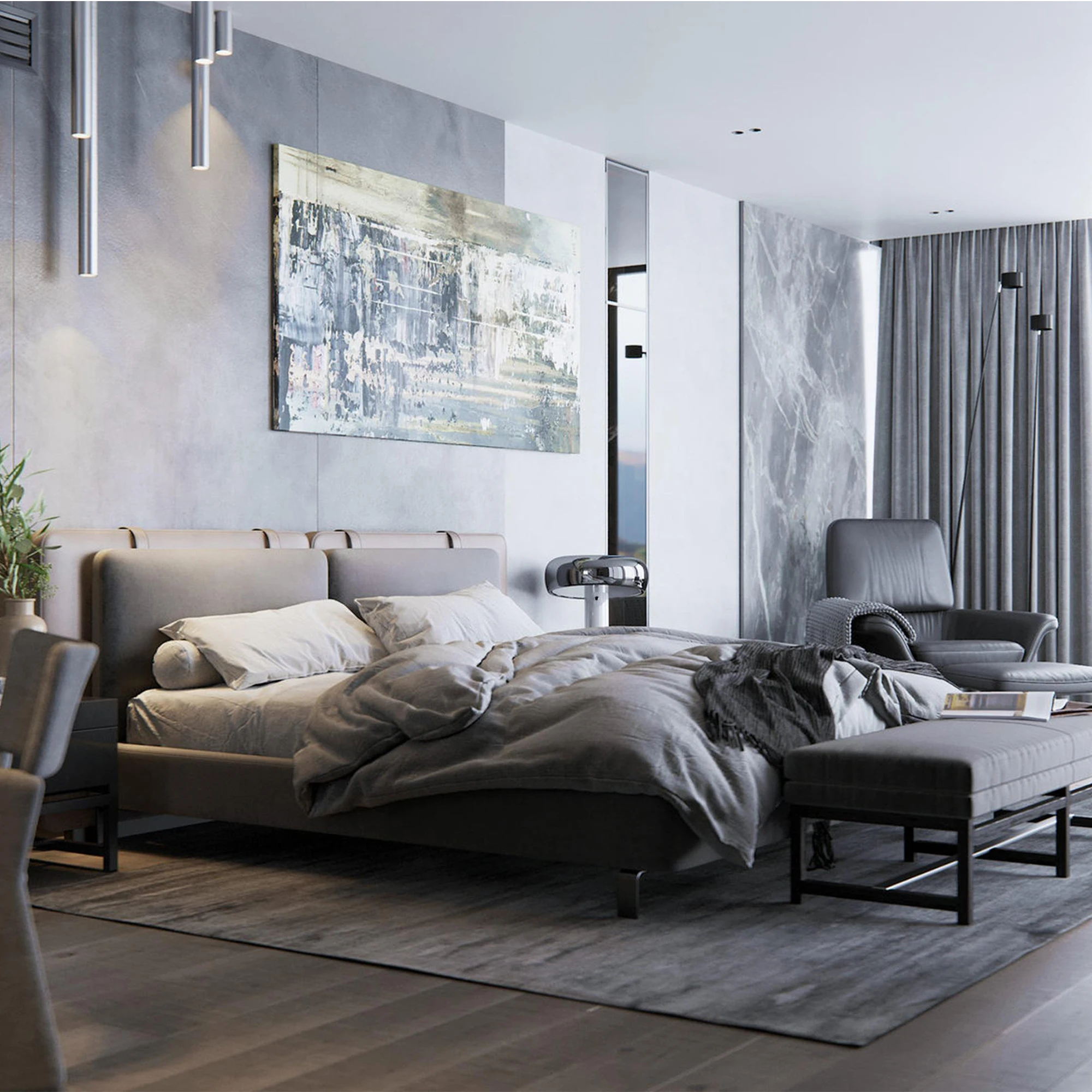 High-End Business Five-Star Hotel Project Planning Fully Customized Development Solutions Modern Hotel Room Furniture Set