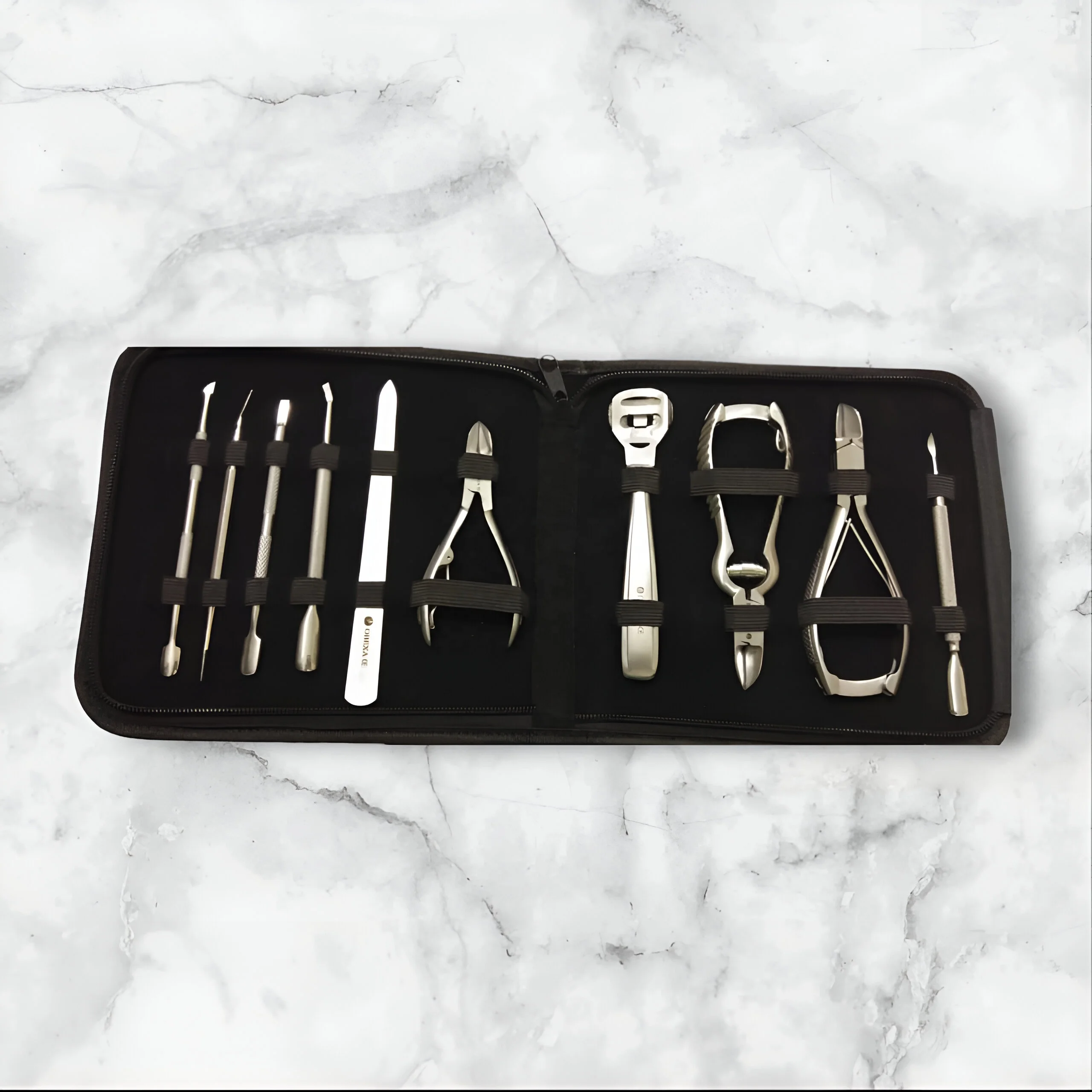 10 Piece Professional Stainless Steel Pedicure & Manicure Tools Set  Chiropody & Podiatry Instruments for Personal