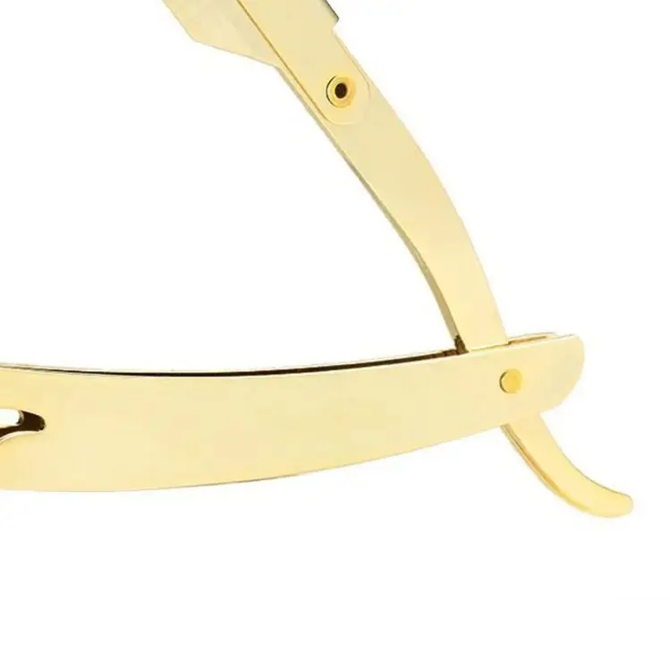 Professional Gold Platting Beauty Salon Shaving Razors Manual Folding Barber Razors Single Blade Shaving Razors
