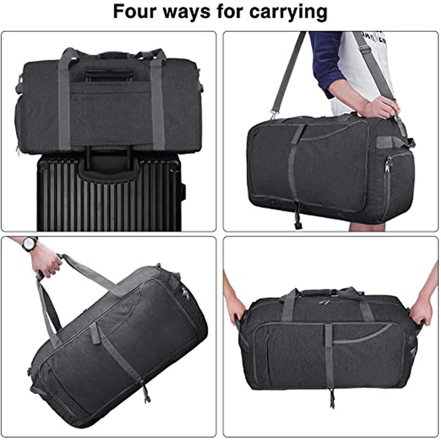 Trendy Large Capacity Travel Duffel Bag Training Sports Luggage Bag Equipment Dry and Wet Separation Gym Bag