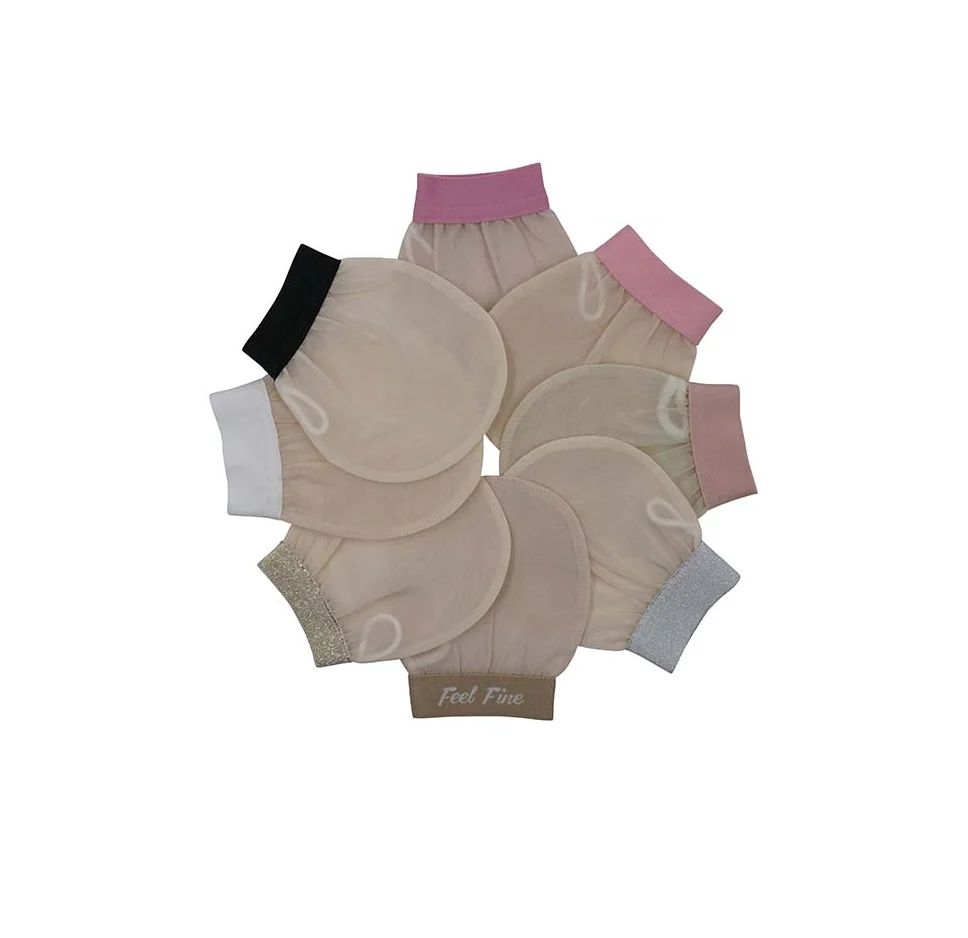 Silk Gloves with Exfoliating Brush Body Bath Supplies Shower Accessories for Cleaning Made of 100% Raw Cocoon Silk