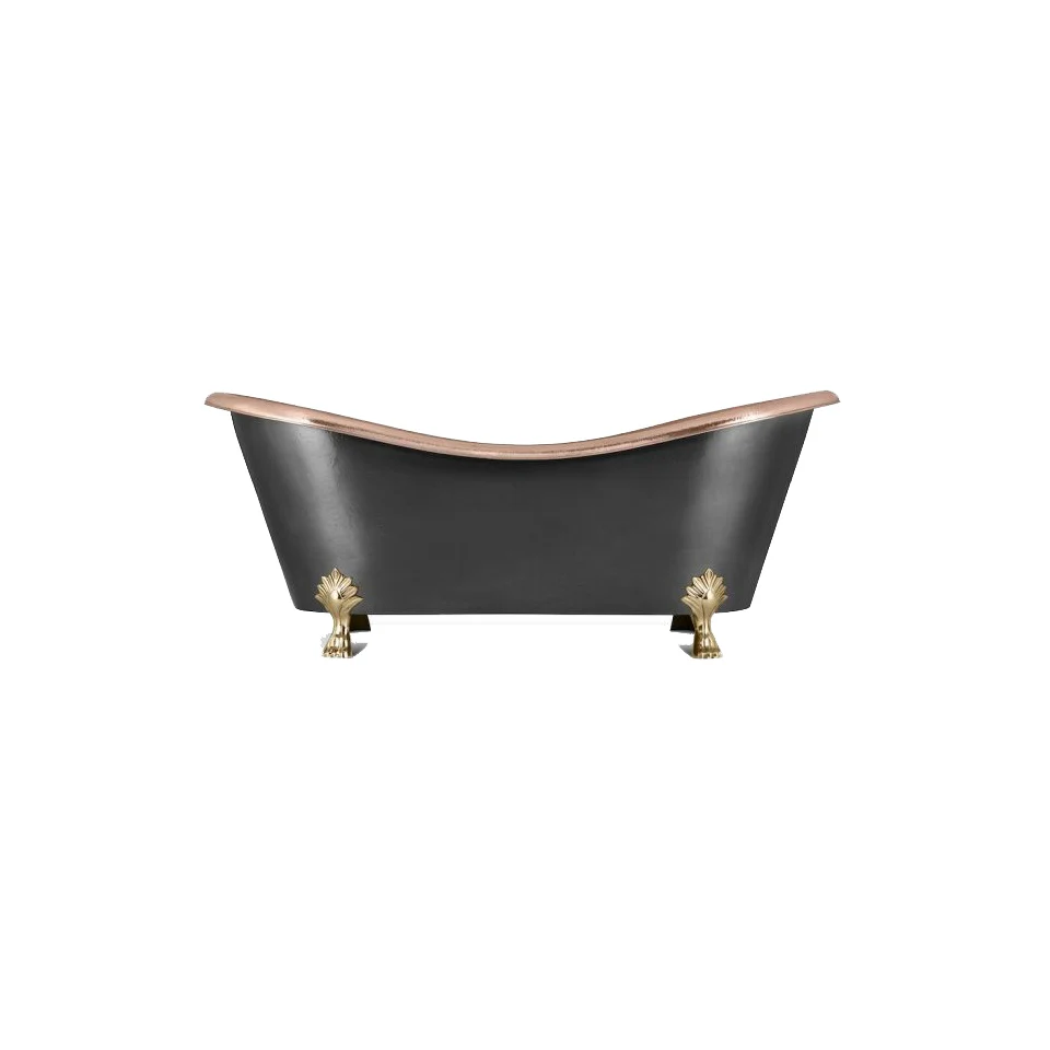 Exclusive Quality Bathtub With Lag Modern Design Handcrafted Copper Bath Tub Black Color Use For  Bathroom Best Price
