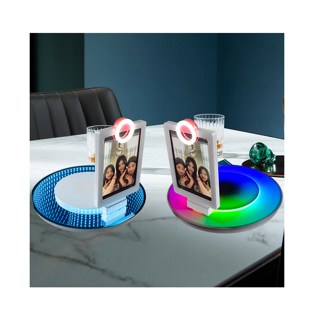 Newest vogue Led Ring Light Social Media Table Ipad Photo Booth 12.9 Ipad Mini Photo Booth360 Spinner Degree Platform Business