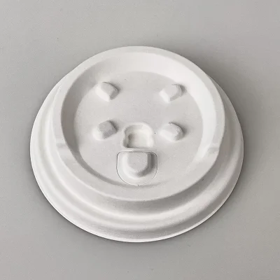 Zhiben 90mm hot drink packaging wholesale eco coffee lid for biodegradable bamboo pulp compostable cup lid paper cups lids
