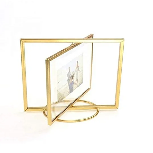 Metal Glass Photo Frame Classic Stylish Handmade Designer Photo Holder Best Quality Tabletop Fancy New Metal Photo Frame