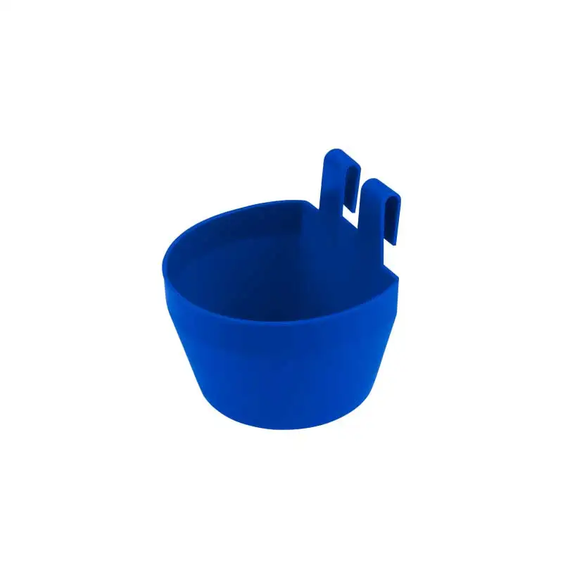 Plastic trough with hooks - blue