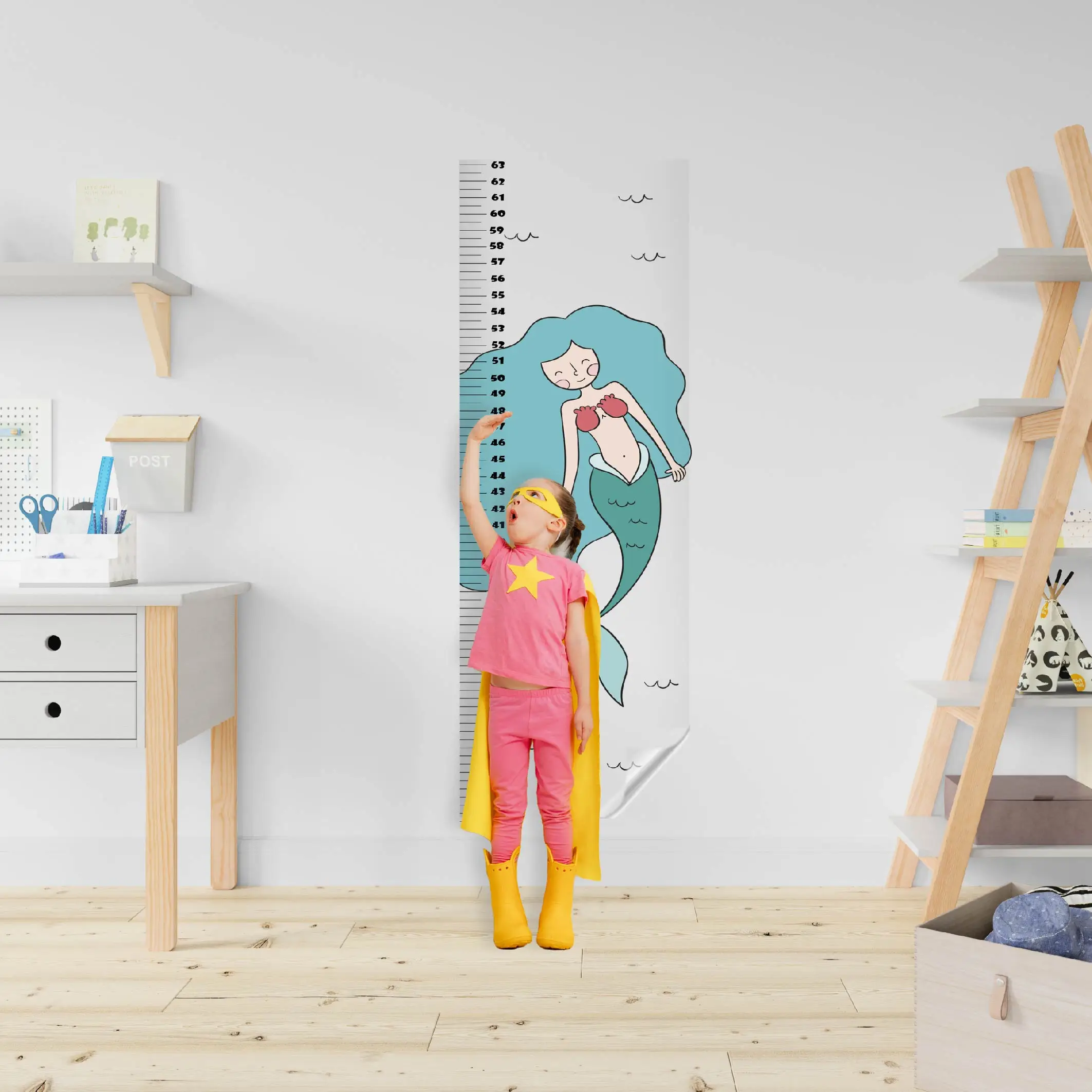 Dry Erase Growth Chart For Kids Model-3 Reusable Durable Polystyrene Material Holds The Surface With Static Electricity