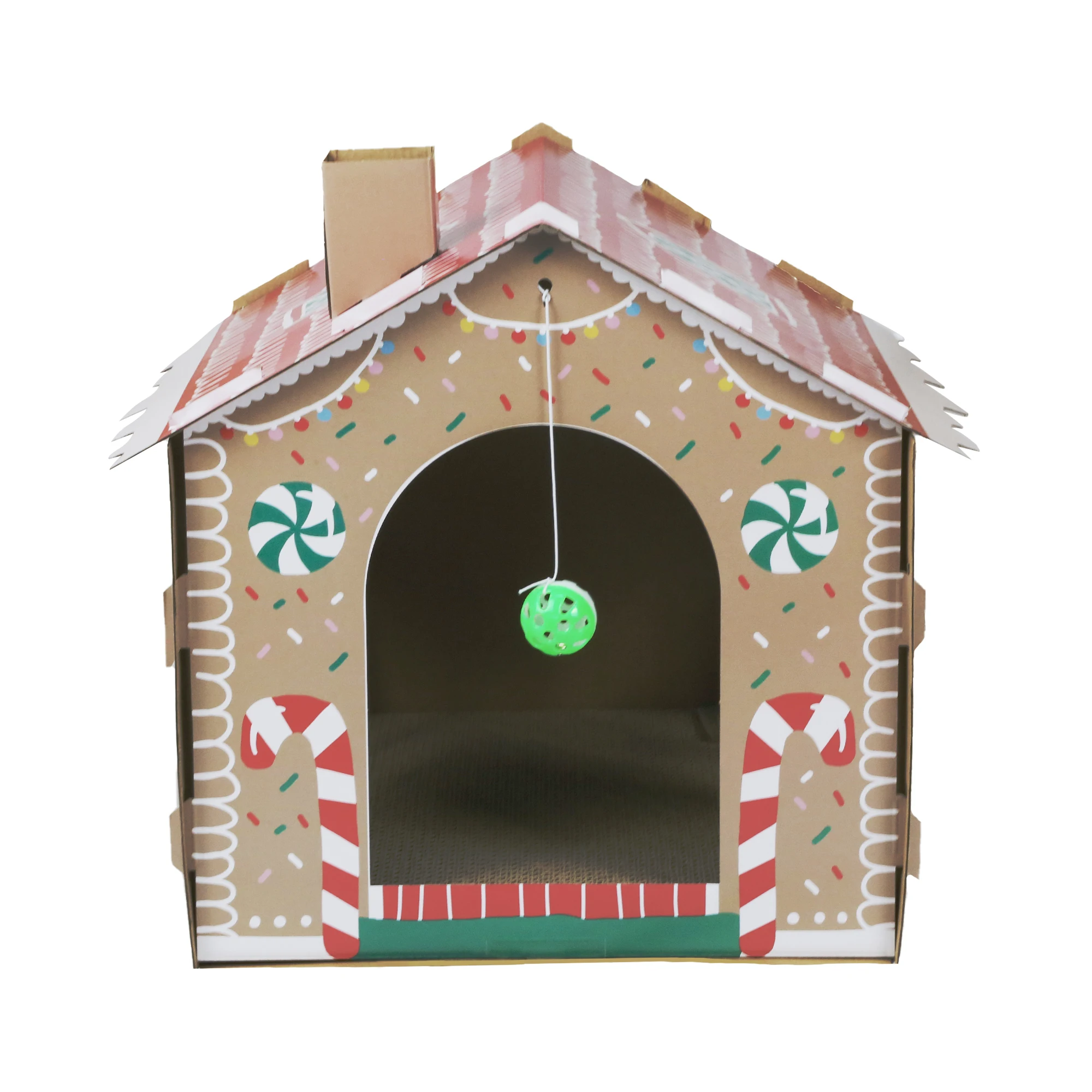 C4P New arrival christmas cute scratcher cat toys Cat scratching house