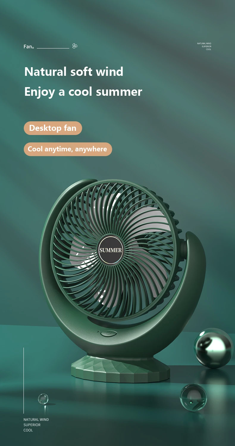 Wholesale rechargeable electric table fan adjustable angle portable mini cooling fans