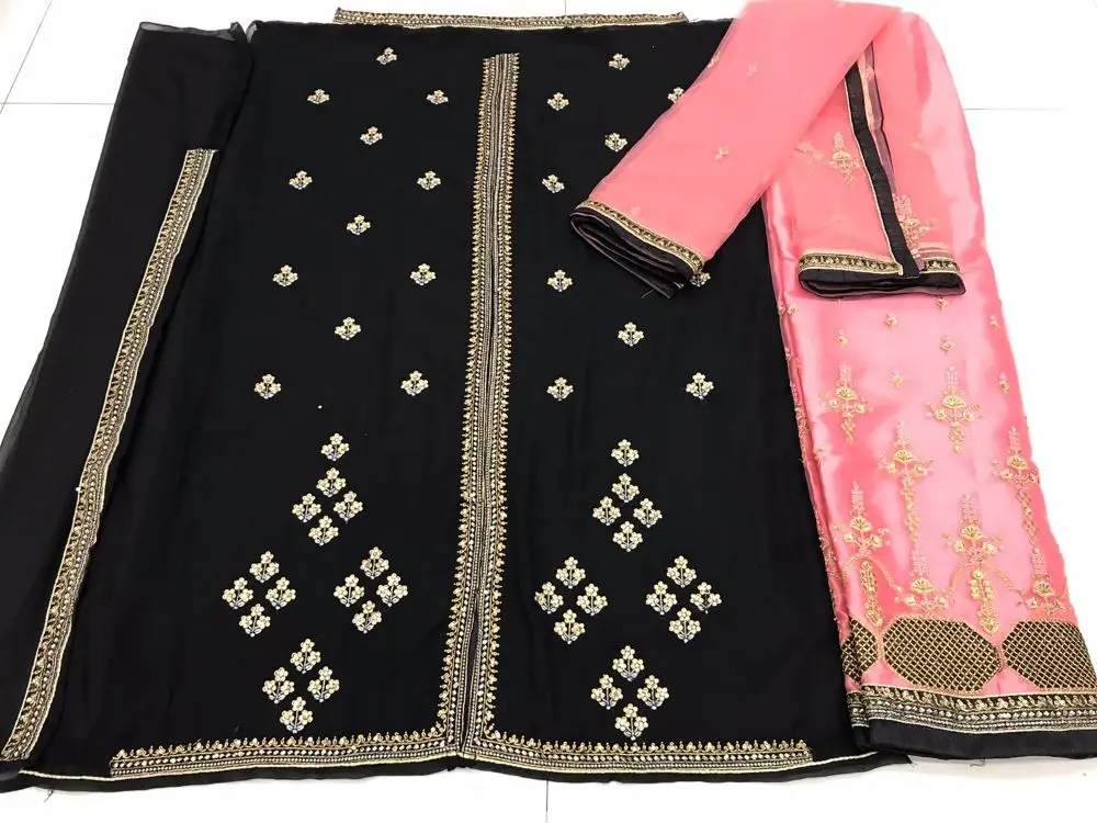 Дизайнерский комплект Lehenga с топовым и дупаттой плотный жоржет вышивкой одежда для работы вечеринки свадебная индийская Пакистанская