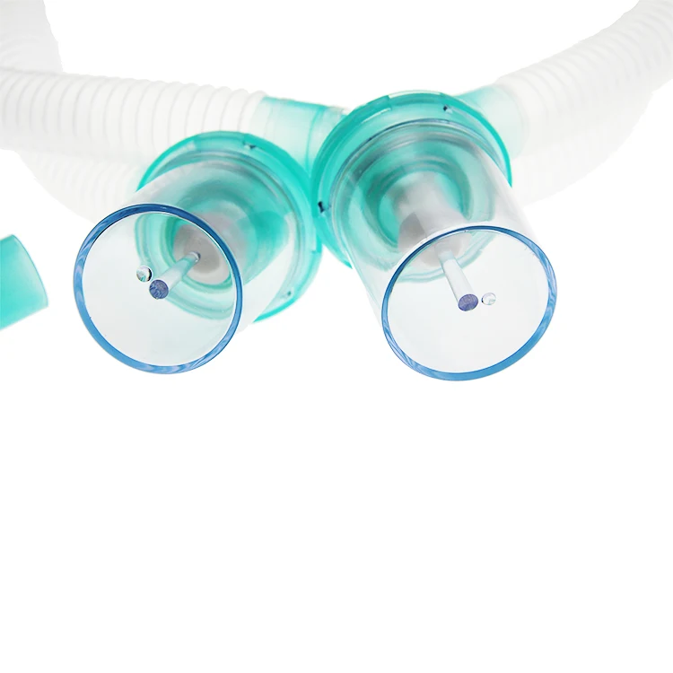 Disposable Breathing Circuit With Short Tube With Double Water Trap