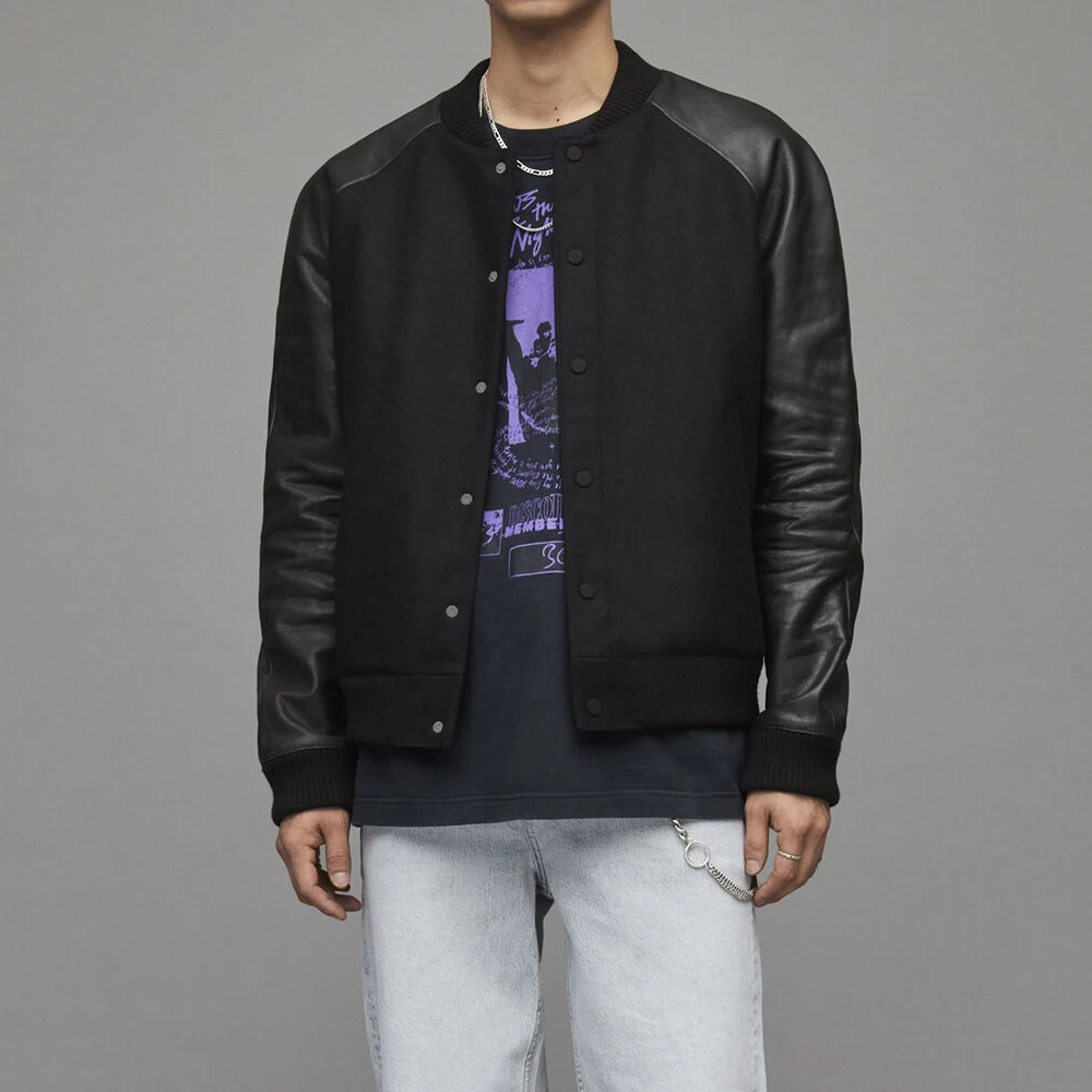 Awesome personality Men Leather Jacket For Men Heated Coats and Warm Clothing Jacket/100% Real Leather sleeve jacket