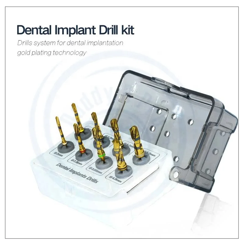 Dental Burs Drill Dental Implant Surgical Drills Kit Dental Implant Screw Removal Kit Basic Tools Ratchet Hex Drivers Parallel P