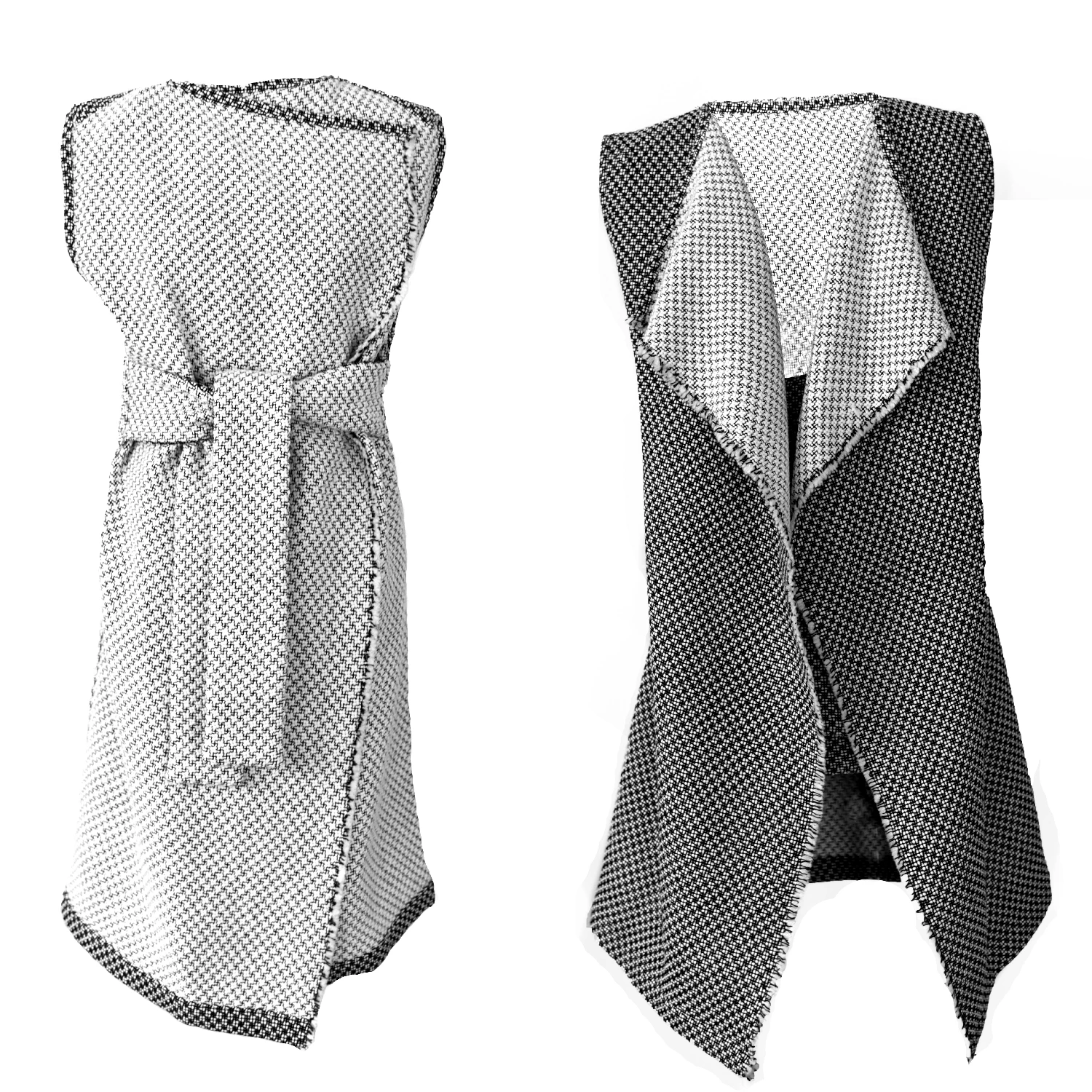 MADE IN ITALY  DOUBLE FACE SLEEVELESS VEST IN  WOOL MAN