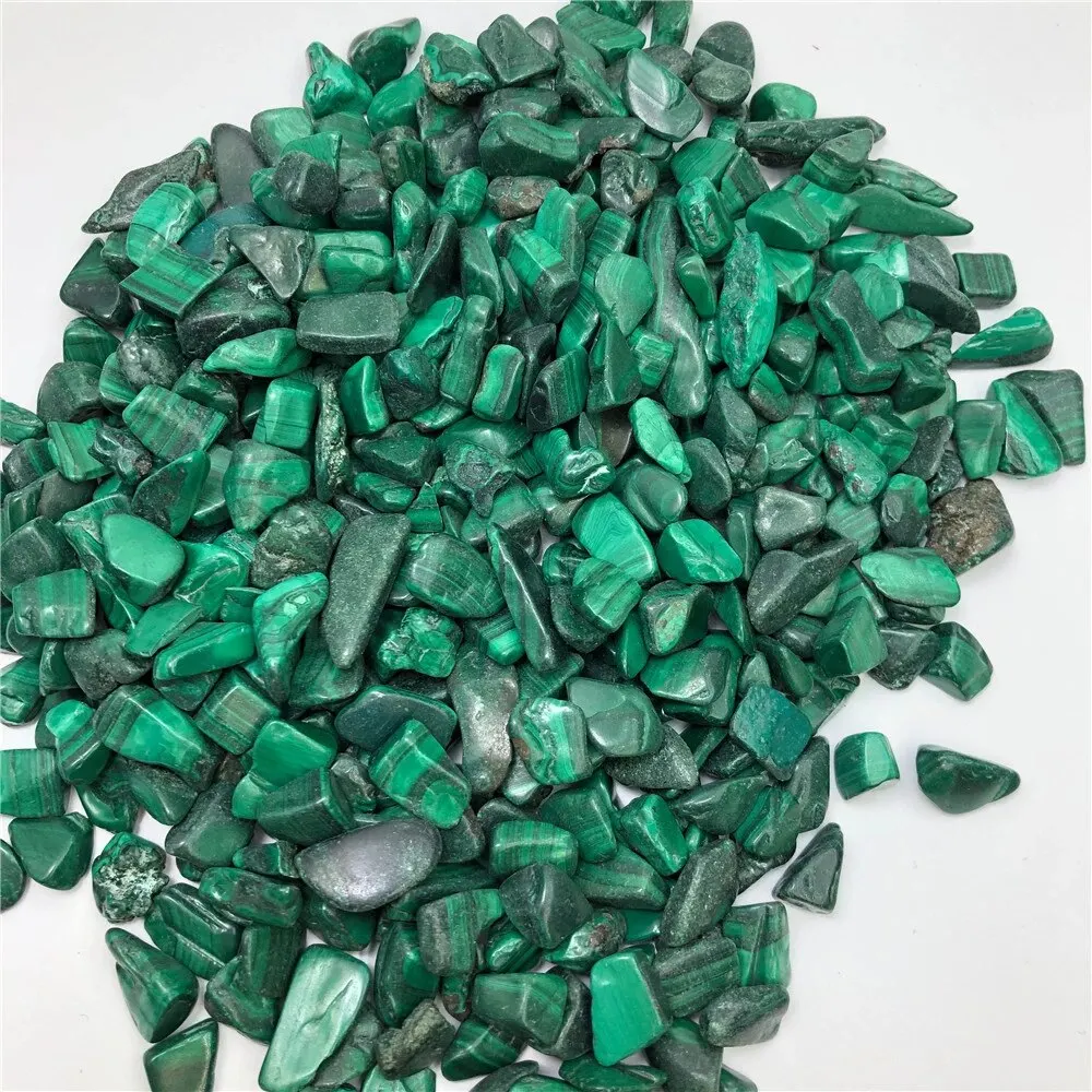 Natural Crystal Agate Beautiful Malachite Stone Chips For Sale Wholesale Natural Best Quality Chips High Polished Malachite Chip