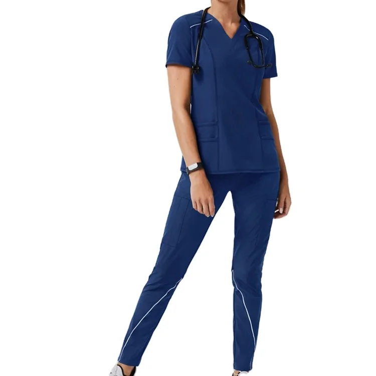 Eco-friendly Stretch Scrub Sets Women Wrinkle Top Jogger Nurse Scrubs Suit Medical Nursing Scrubs Hospital Uniforms